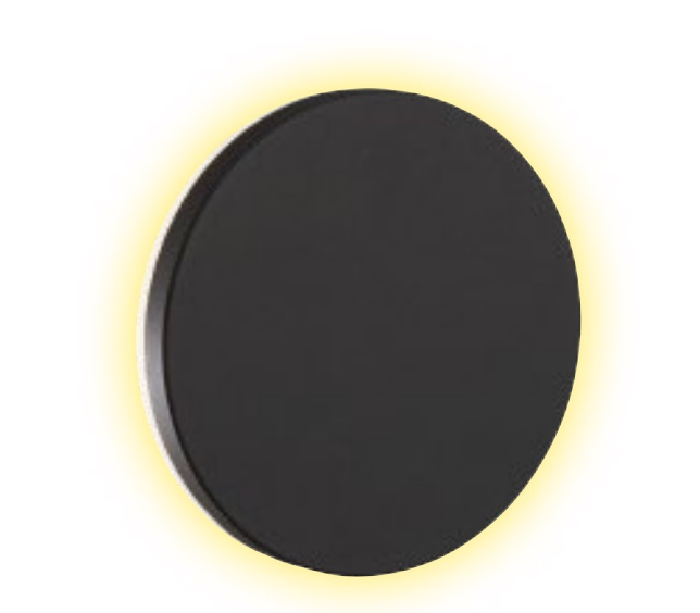 Neso Round 10W F150x50 3000K IP54 BLACK PRO