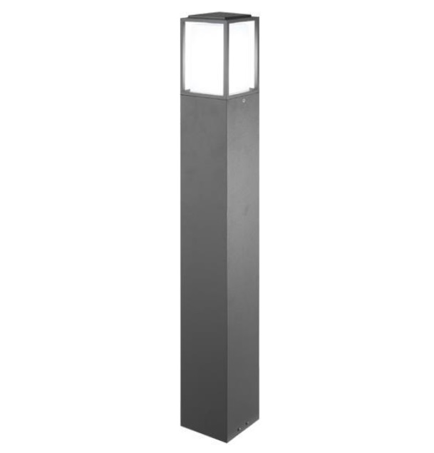 Lunar FLOOR Square E27 100x100x650 IP44 grijs