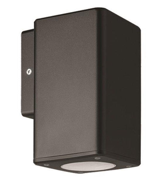 Himalia Small Wall Light Vierkant DOWN  GU10 Zwart