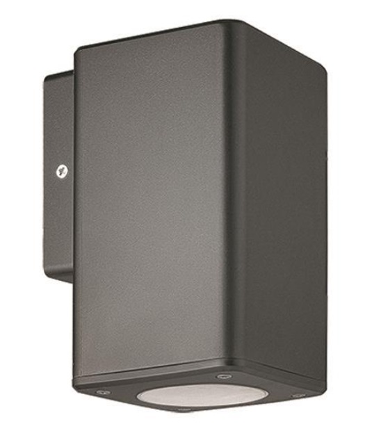 Himalia Small Wall Light Vierkant DOWN  GU10 Antraciet