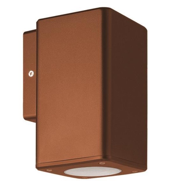 Himalia Small Wall Light Vierkant DOWN  GU10 Antiek Koper