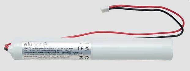 ELUBAT 275802 Noodverlichting Pack LiFeP04 Stick 3.2 3000mAh + PCM+821