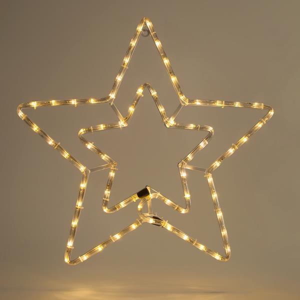 MAGIC KERSTSTER LED 3mtr /IP44/ 55x56cm [WarmWit]+Programma