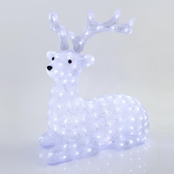 MAGIC Rendier, Zittend 200LED Wit IP44 74x36x73cm [Adapter Incl]