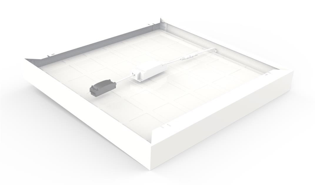 LED Paneel opbouw Essence G2 60x60cm  21-30W 4000K 2600-3600lm UGR<19 +Osram Driver