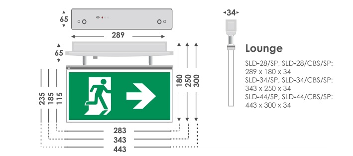 LED noodverlichting SLD-34/DZ